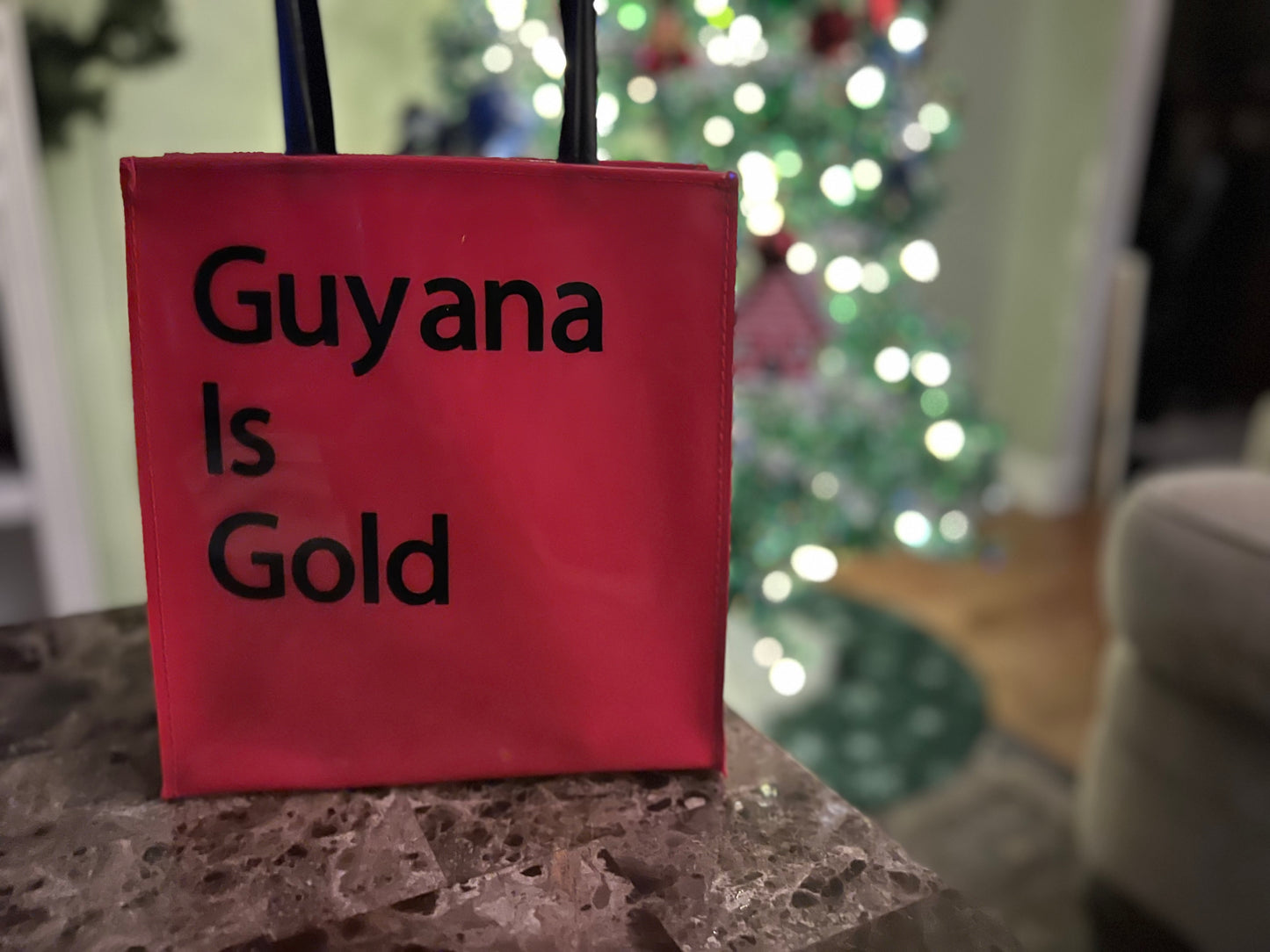 'Guyana Is Gold' Red Tote