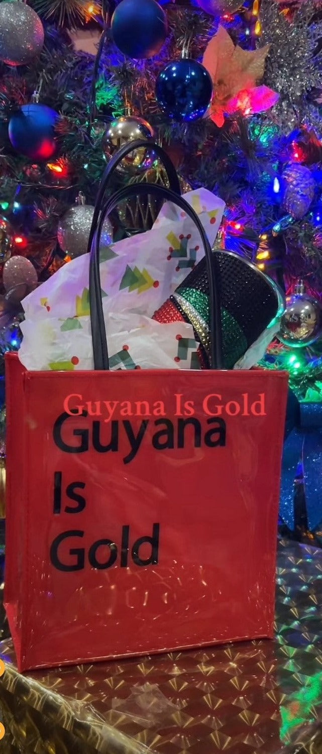 'Guyana Is Gold' Red Tote